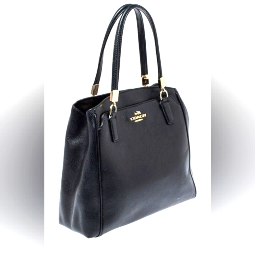 GUC Coach Dark Navy Blue Leather Minetta Satchel convertible to crossbody bag 💖